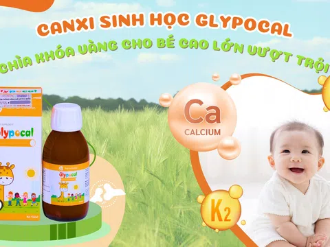 Canxi sinh học Glypocal - chìa khóa vàng cho bé cao lớn vượt trội