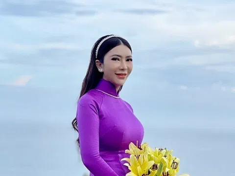 Hoa hậu Trần Thị Ái Loan kiêu sa rạng ngời khoe sắc trong tà áo dài sau đăng quang