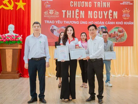 Hoa hậu Doanh nhân Việt Nam Toàn cầu 2020 Vũ Ngọc Anh đồng hành cùng BTC cuộc thi trong hành trình thiện nguyện sau khi kết thúc nhiệm kì