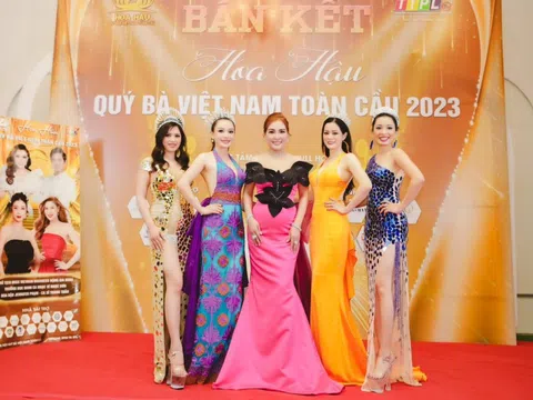Á hậu Mai Thanh Thủy chấm thi đêm Bán kết Hoa hậu Quý bà Việt Nam Toàn cầu 2023