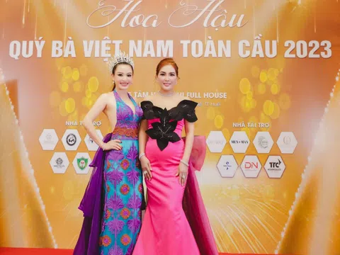 Hoa hậu Vũ Ngọc Anh chấm thi Hoa hậu Quý bà Việt Nam Toàn cầu 2023