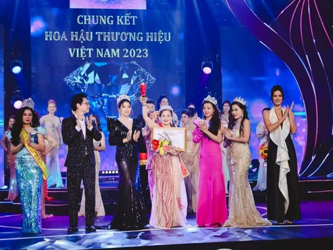 Hoa hậu Thương hiệu Việt Nam 2023: Doanh nhân Đàm Thị Hồng Luyến dành được ngôi vị Á hậu 3