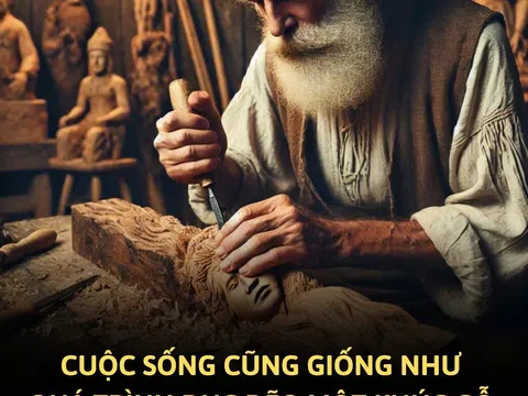 "Cuộc sống cũng giống như quá trình đục đẽo một khúc gỗ"