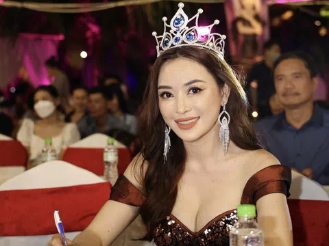Hoa hậu Vũ Ngọc Anh xuất hiện tại đêm Chung khảo Hoa hậu Việt Nam Thời đại 2022 với vai trò Ban giám khảo