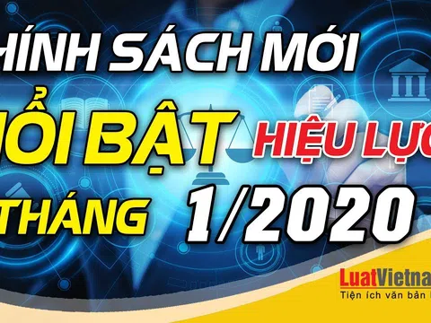 05 Luật đồng loạt có hiệu lực thi hành vào ngày 01/01/2020