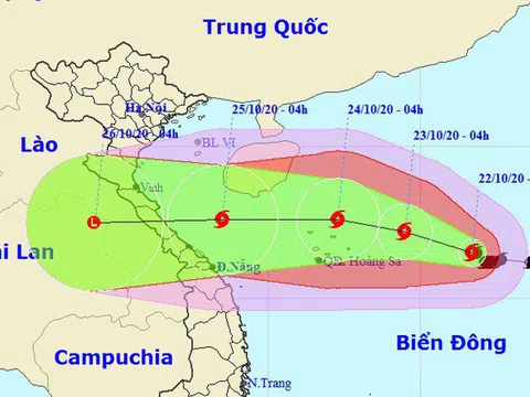 Bão số 8 sẽ tăng cấp khi tiến gần Quần đảo Hoàng Sa