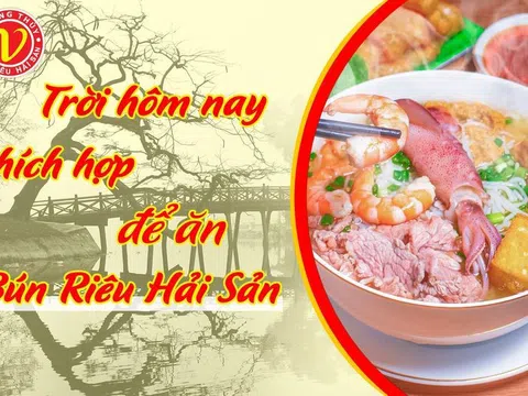 Bún riêu hải sản Vương Thủy đúng vị, thơm ngon.