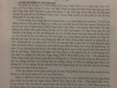 Từ Sơn (Bắc Ninh): Bài học từ việc cho mượn sổ đỏ thế chấp ngân hàng dẫ tới mất tình hàng xóm, mất tài sản