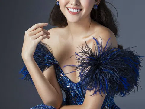 Tường San hé lộ váy dạ hội gợi cảm trước thềm chung kết Hoa hậu Quốc tế