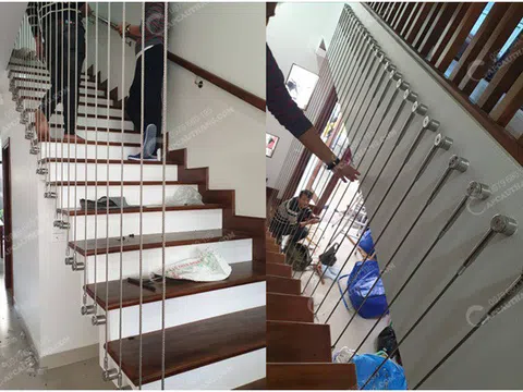 Cầu thang cáp treo cáp Inox bền đẹp an toàn