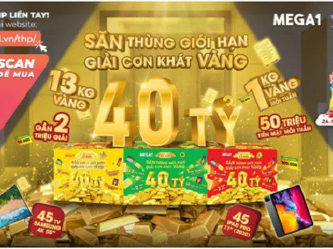 Mega1 chính thức trao 1kg vàng cho “tỷ phú” thứ 2 của chương trình “săn thùng giới hạn”