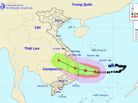 Bão số 6 vào đất liền, giật cấp 13, Trung Bộ - Nam Bộ mưa to, rất to, Bắc Bộ ngày nắng, sáng sớm sương mù nhẹ