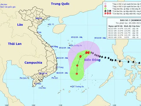 Bão số 7 suy yếu dần, Bắc Bộ rét đậm, Trung Bộ mưa rào vài nơi, Tây Nguyên - Nam Bộ ngày nắng, đêm không có mưa