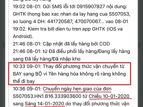 Giao hàng tiết kiệm: Nợ khách hàng một lời xin lỗi khi tự ý thay đổi phương thức vận chuyển