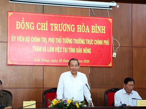 Phó Thủ tướng Thường trực Chính phủ làm việc tại Đắk Nông
