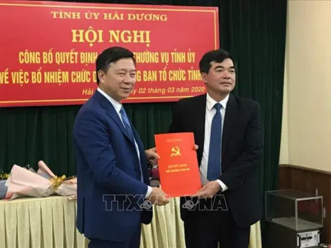 Bổ nhiệm lãnh đạo Ban Tổ chức Tỉnh ủy Hải Dương, Công an Hà Tĩnh