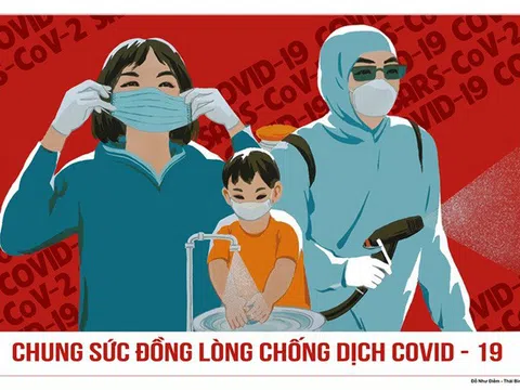 Tranh cổ động phòng, chống COVID-19 phát hành rộng rãi trong cộng đồng