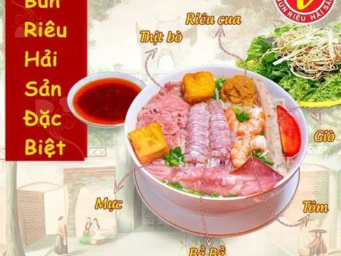 Vị ngon bất tận của tô Bún Riêu Hải Sản Vương Thủy!